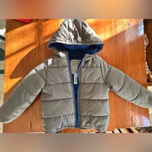 Carter's Kids Gray and Blue Puffer Jacket